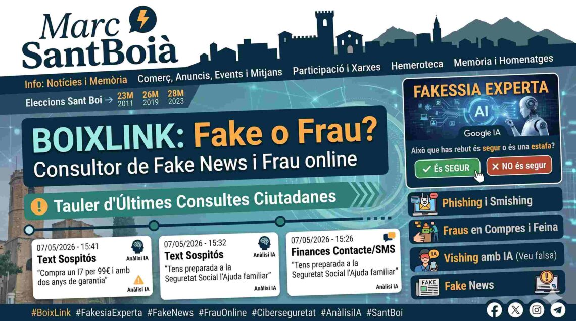 BOIXLINK tool. FAKE O FRAU. Comprova-ho i apren
