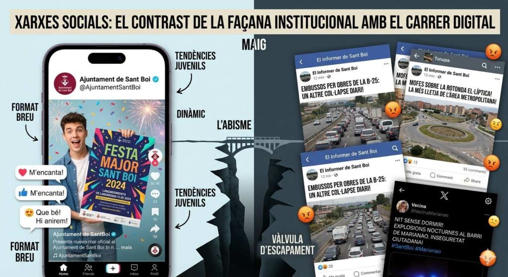 Xarxes socials: El contrast de la façana institucional amb el carrer digital